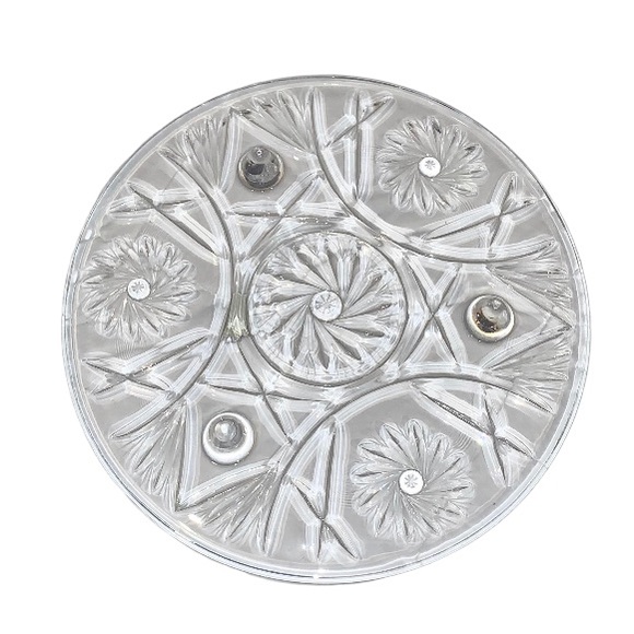 NEW 💥 DABASH CRYSTAL Cake pie  server plate footed stand - Picture 4 of 6